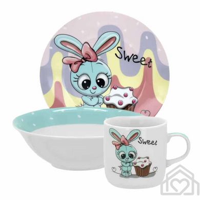 Набір дитячого посуду 3 предмети Sweet Bunny