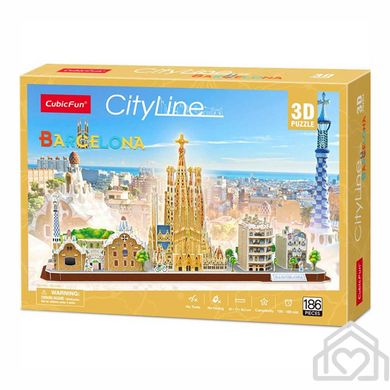 Головоломка-конструктор тривимірна 3D City line Barcelona